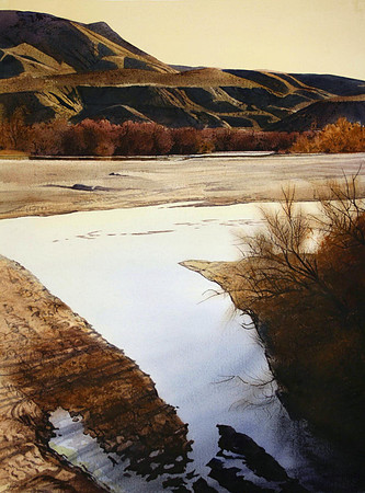 sundown approaches |watercolor | 30 x 22