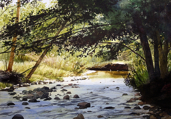 west fork mimbres river |watercolor | 14 x 20 SOLD - GICLEE AVAILABLE
