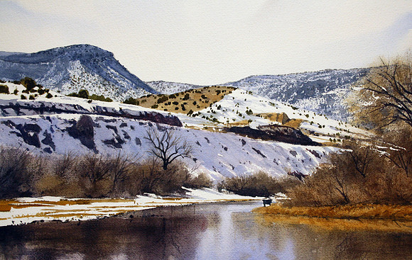 on the rio chama |watercolor | 10 x 16 SOLD