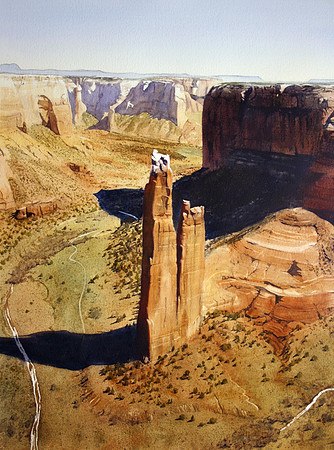 view of spider rock |watercolor | 20 x 14 SOLD