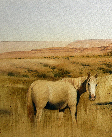 looking back |watercolor | 11 x 8