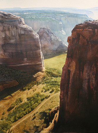 morning at canyon de chelly |watercolor | 30 x 22 SOLD