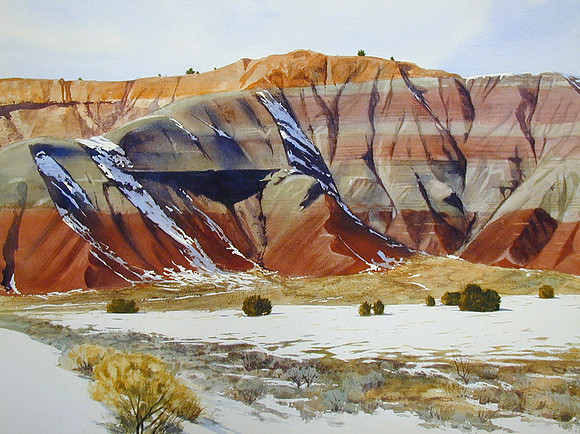 o'keefe country |watercolor | 22 x 30 SOLD
