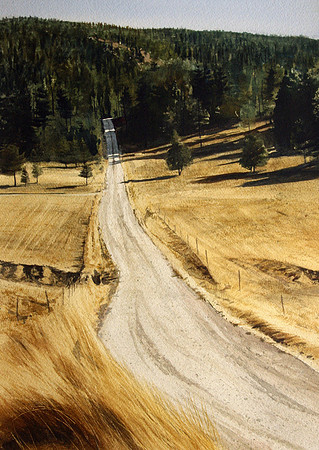 mountain road | watercolor | 20 x 14