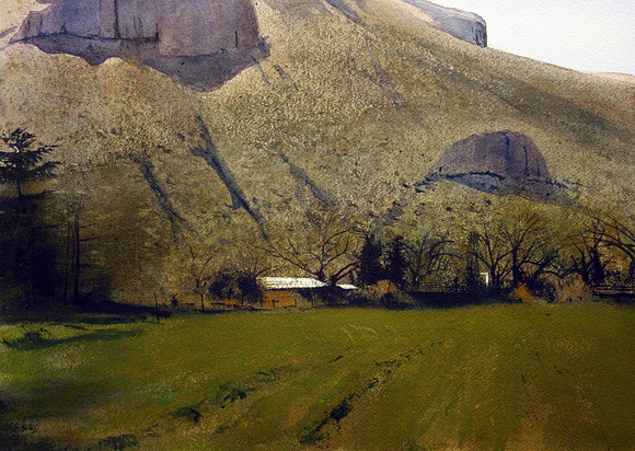 pasture in the foothills | watercolor | 14 x 20