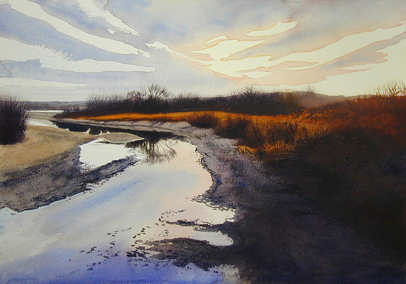 before sunset |watercolor | 14 x 20 SOLD
