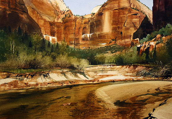 red cliffs | watercolor | 14 x 20 • S