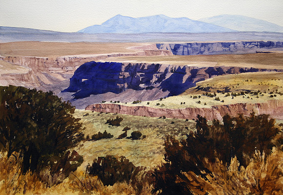 across the gorge |watercolor | 14 x 20 SOLD