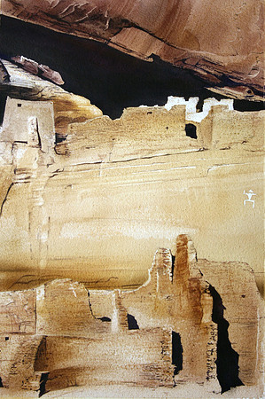 ancient ruins |watercolor | 20 x 14