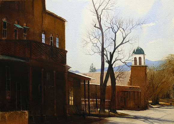 cerrillos afternoon |watercolor | 14 x 20 SOLD