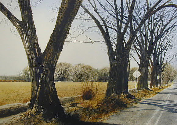 down the road |watercolor | 14 x 20 SOLD