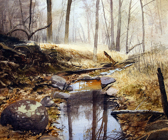 still water, gila | watercolor | 14 x 15