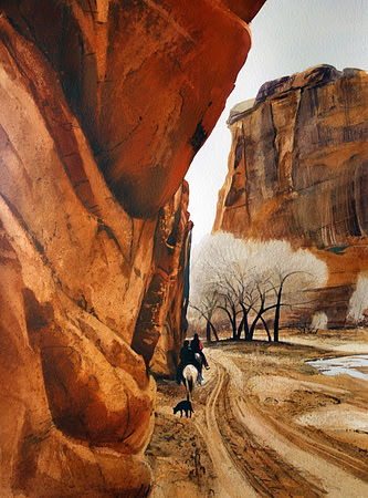 under the overhang |watercolor | 30 x 22 SOLD