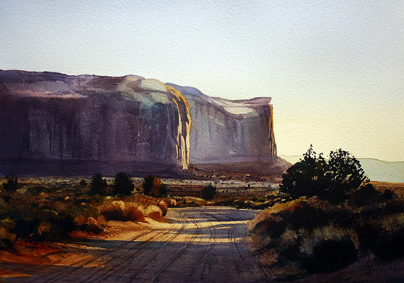 monument road | watercolor | 14 x 20 • SOLD