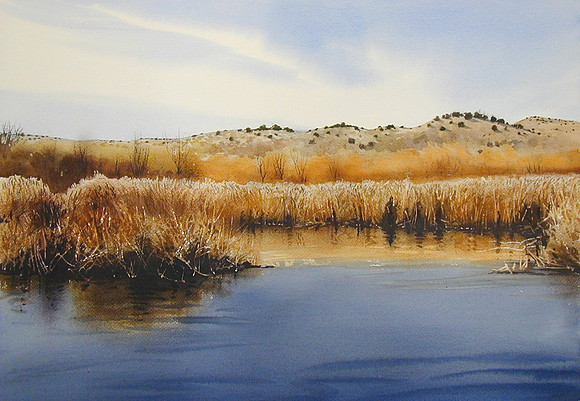 bosque waters |watercolor | 14 x 20