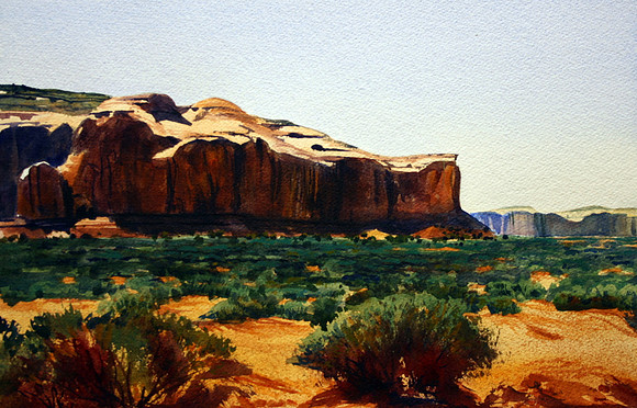 monument brush | watercolor | 10 x 16 • SOLD