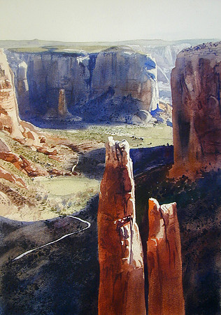 above the canyon |watercolor | 20 x 14 SOLD
