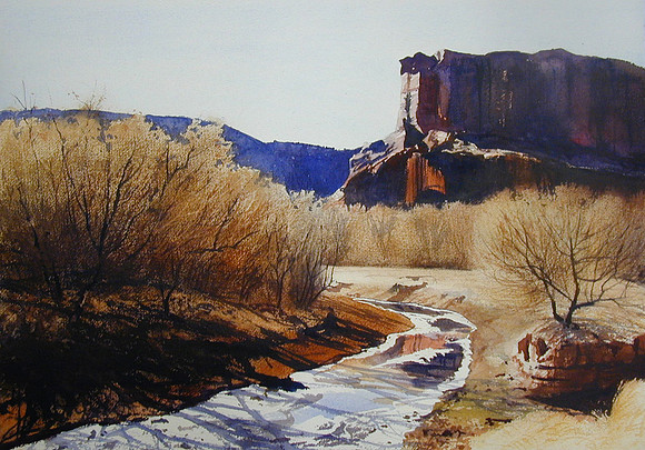 morning ice | watercolor | 14 x 20 SOLD
