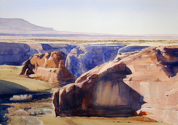 light in the canyon | watercolor | 14 x 20 SOLD