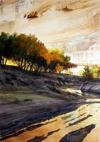 canyon de chelly in fall | watercolor | 20 x 14 SOLD