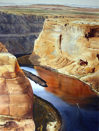 rounding the bend | watercolor | 30 x 22 SOLD