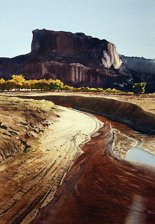 muddy stream | watercolor | 16 x 10 SOLD