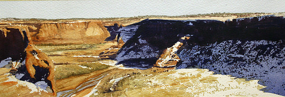november in chelly sketch | watercolor | 10 x 20 SOLD