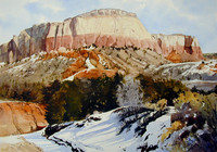 bluff at ghost ranch | watercolor | 14 x 20 SOLD