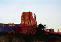 mitten in evening light | watercolor | 14 x 21 SOLD
