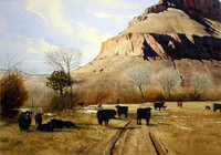 angus in late autumn |watercolor | 14 x 20 SOLD - GICLEE AVAILABLE