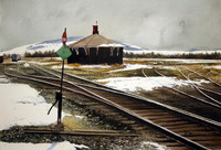 antonito tracks |watercolor | 14 x 20 SOLD