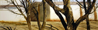 at the pecan farm |watercolor | 7 x 20