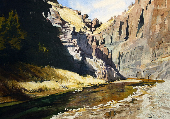 around the bend, monticello | watercolor | 14 x 20 SOLD