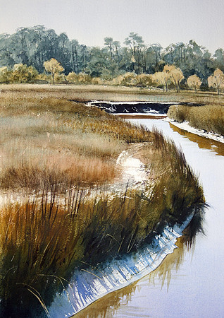 Jennies Marsh | watercolor | 20 x 14 SOLD