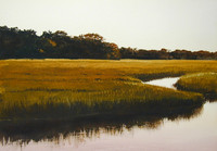 around the marsh | watercolor | 14 x 20 SOLD