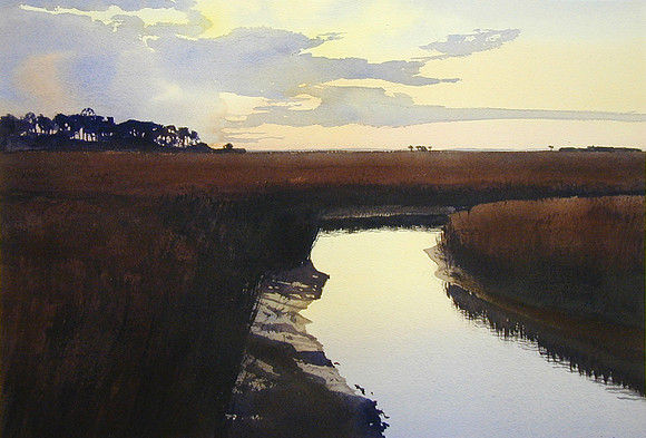 early dusk | watercolor | 14 x 20 SOLD