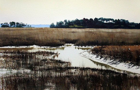 winter grasses 2 | watercolor | 14 x 20