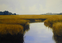 marsh at 3 pm | watercolor | 14 x 20 SOLD