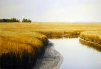 gold marsh grasses | watercolor | 14 x 20 SOLD