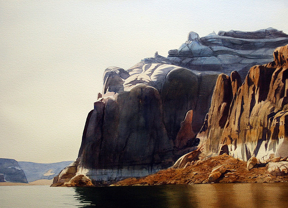 lake powell cliffs |watercolor | 22 x 30 GICLEE AVAILABLE