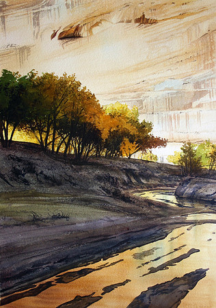 canyon de chelly in fall |watercolor | 22 x 14 SOLD
