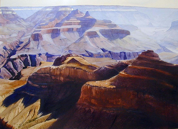 canyon shadows |watercolor | 22 x 30
