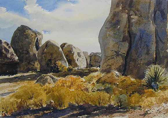 city of rocks #3 |watercolor | 14 x 20