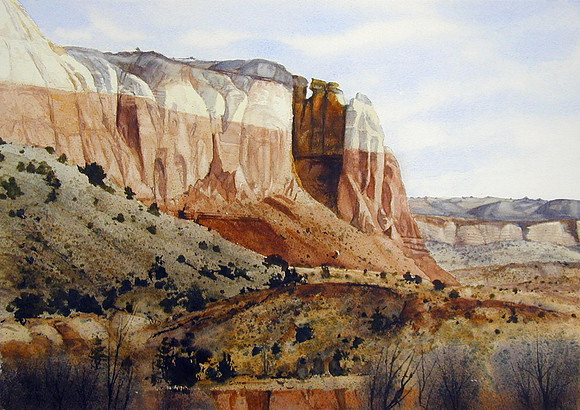 a view of ghost ranch |watercolor | 14 x 20 SOLD