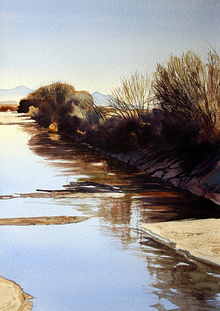 a little stretch of the river | watercolor | 20 x 14 • SOLD