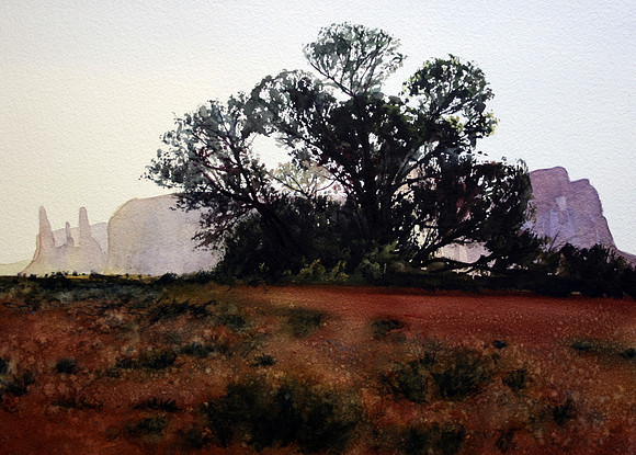 silhouette| watercolor | 14 x 20