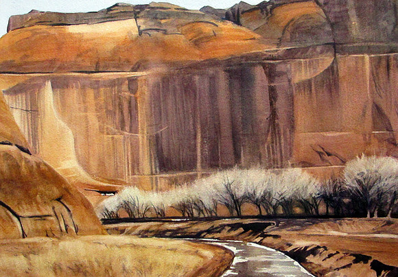 white house wall | watercolor | 14 x 20