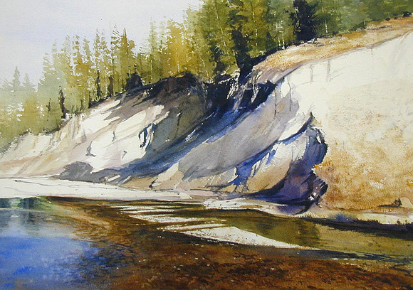 enbankment |watercolor | 14 x 20 SOLD