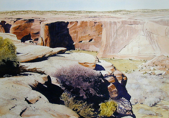 across the canyon |watercolor | 14 x 20 SOLD