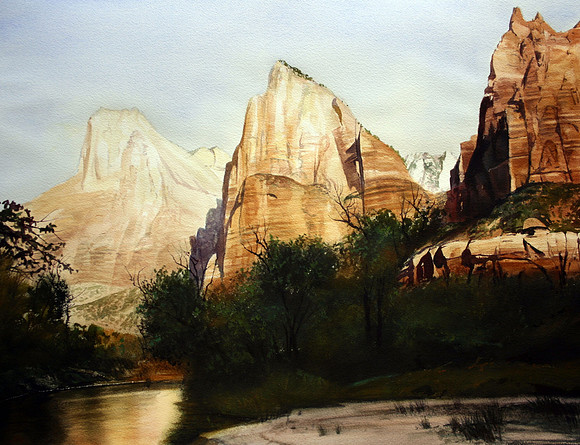 three patriarchs | watercolor | 18 x 24 • SOLD